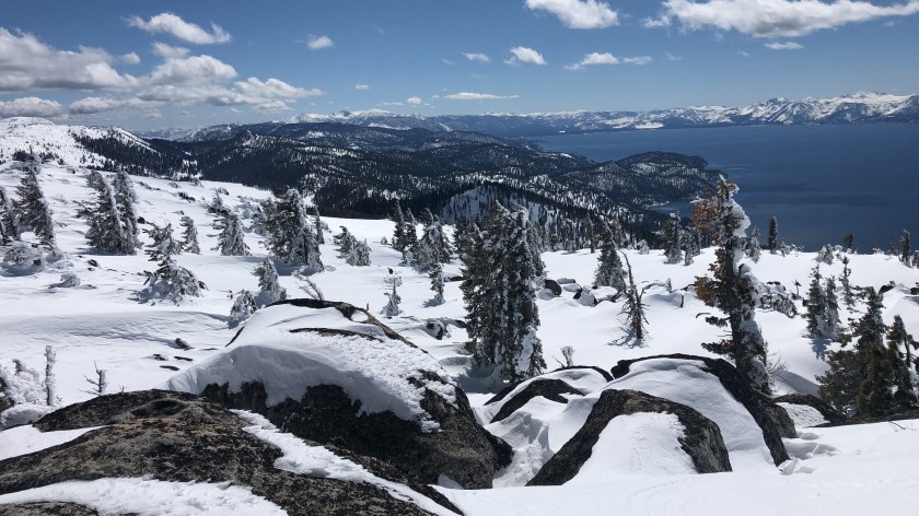 from the summit towards South Lake.
